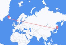 Vluchten van Asahikawa naar Reykjavik