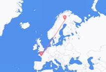 Vluchten van Pajala, Zweden naar Nantes, Frankrijk
