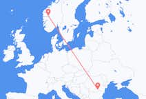 Vluchten van Sogndal naar Boekarest