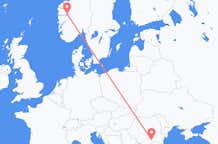 Flyreiser fra Sogndal, til București