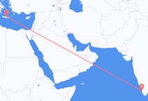 Vluchten van Kochi, India naar Iraklion, Griekenland