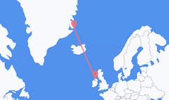 Flyg från Ittoqqortoormiit, Grönland till Derry, Nordirland