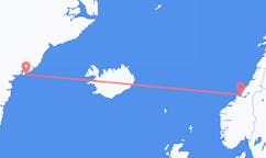出发地 格陵兰出发地 库鲁苏克目的地 挪威厄尔兰的航班