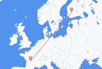 Flyg från Tammerfors, Finland till Limoges, Frankrike