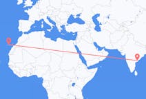เที่ยวบิน จาก Rajahmundry, อินเดีย ถึงซานตาครูซ เดอ เตเนริเฟ่, สเปน