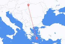 ルーマニアのから オラデア、ギリシャのへ サントリーニ島フライト
