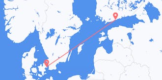 デンマークからフィンランドへのフライト