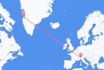 Flyreiser fra Aasiaat, Grønland til Milano, Italia