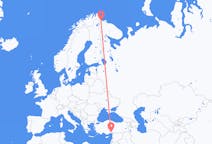 Flyreiser fra Kirkenes, Norge til Adana, Tyrkia