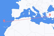 Flights from Isparta, Turkey to Funchal, Portugal
