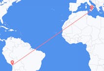 Flyrejser fra Tacna, Peru til Catania, Italien