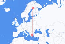 Vols de Milos, Grèce pour Oulu, Finlande