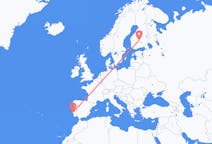 Vluchten van Lissabon, Portugal naar Jyväskylä, Finland