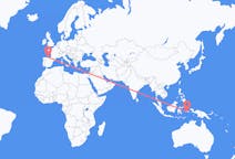 Lennot Ambonista, Malukusta, Indonesia Santanderiin, Espanja