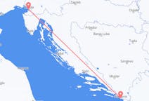 Vluchten van Dubrovnik, Kroatië naar Triëst, Italië