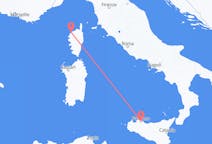 Vluchten van Calvi, Frankrijk naar Palermo, Italië