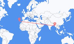 Flyg från Ann, Myanmar (Burma) till Funchal, Portugal