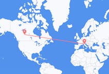 Flyreiser fra Fort McMurray, Canada til Bologna, Italia