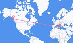 Flyreiser fra Ketchikan, USA til Catania, Italia