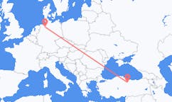 出发地 土耳其托卡特目的地 德国不来梅的航班