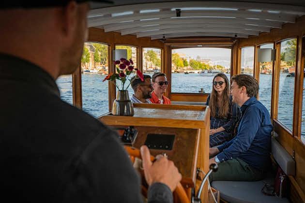 Balade en bateau-salon PRIVÉ et SÉCURISÉ : Croisière sur les canaux d'Amsterdam
