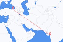 出发地 印度出发地 苏拉特目的地 土耳其特拉布宗的航班