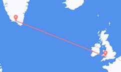 Flyg från Narsaq, Grönland till Cardiff, Wales