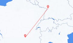 Flyreiser fra Le Puy-en-Velay, Frankrike til Karlsruhe, Tyskland