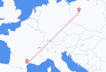 Flyg från Béziers, Frankrike till Poznań, Polen