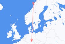 Flyg från Sandnessjøen, Norge till Nürnberg, Tyskland