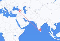 Vluchten van Colombo, Sri Lanka naar Mus, Turkije