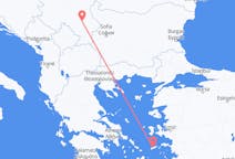 セルビアのニシュ市から、ギリシャのイカリア島までのフライト