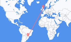 Flyreiser fra Guarapuava, Brasil til Durham, England