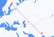 Vols de Durgapur, Inde pour Oulu, Finlande