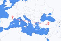 出发地 土耳其出发地 開塞利目的地 法国卡尔卡松的航班
