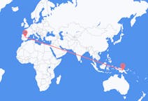 Flyreiser fra Wapenamanda-distriktet, Papua Ny-Guinea til Madrid, Spania
