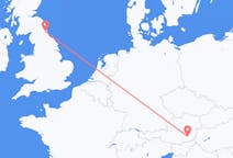 Flyg från Newcastle upon Tyne, England till Graz, Österrike