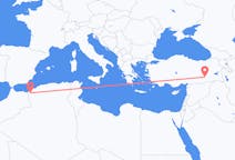 Flyreiser fra Tlemcen, Algerie til Diyarbakir, Tyrkia