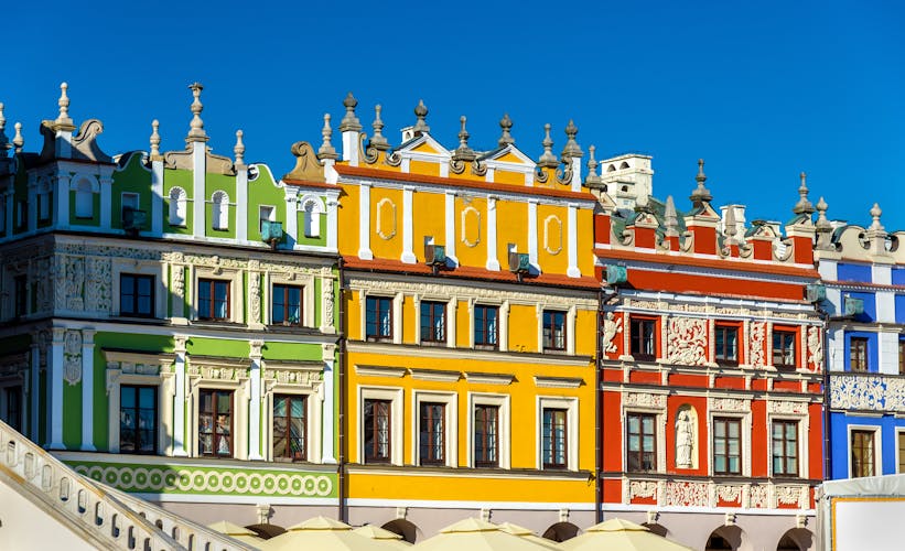 Photo of beautiful colorful houses in Lublin.