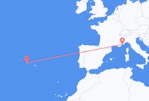 Flights from Nice, France to Horta, Azores, Portugal