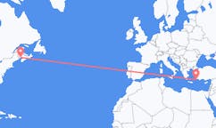 Flyrejser fra Sankt Jan til Rhodes