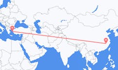 중국 상라오에서 출발해 그리스 키오스에게(으)로 가는 항공편