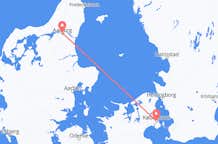 Vluchten van Kopenhagen, Denemarken naar Aalborg, Denemarken