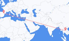 Flyreiser fra Khon Kaen, Thailand til Zaragoza, Spania