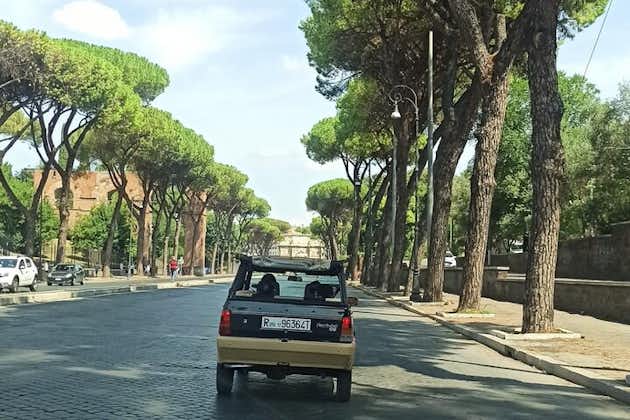 Rome city center evening tour in vintage Mini Jeep