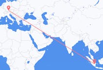 Flyrejser fra Palembang, Indonesien til München, Tyskland