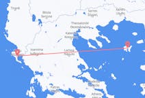 Loty z miasta Lemnos do miasta Korfu