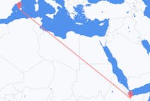 出发地 索马里哈尔格萨目的地 西班牙帕尔马的航班