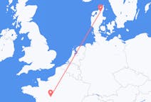 Flyrejser fra Tours, Frankrig til Aalborg, Danmark