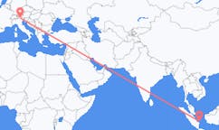 Flyreiser fra Pangkal Pinang, Indonesia til Bolzano, Italia